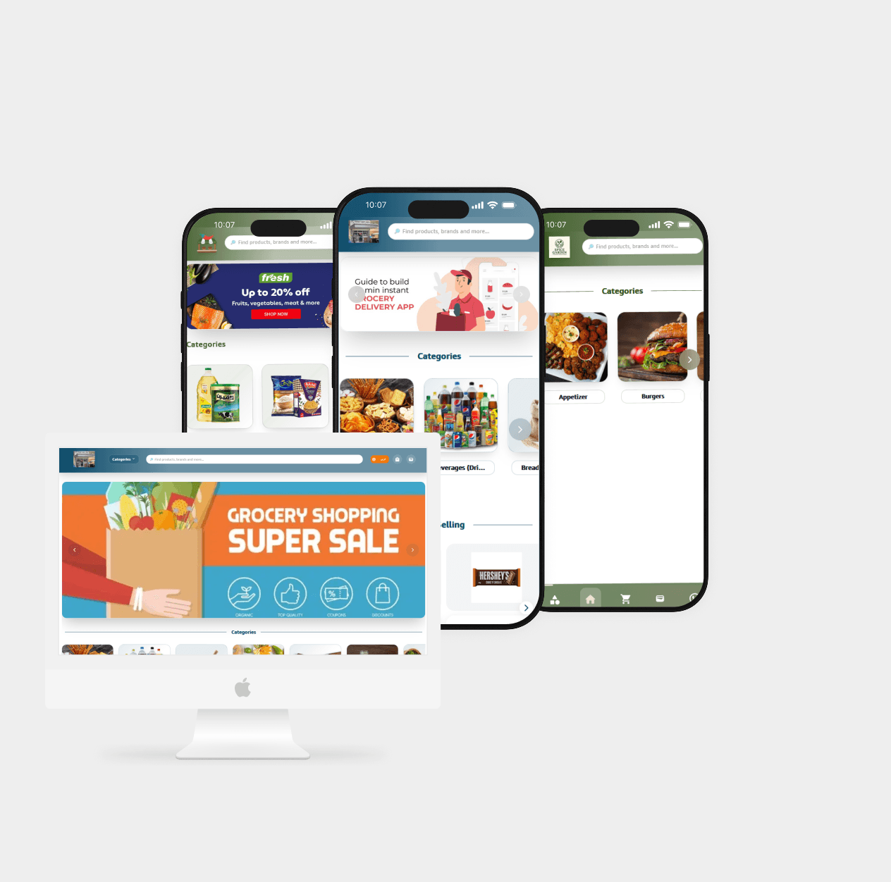 واجهات متاجر إلكترونية متنوعة